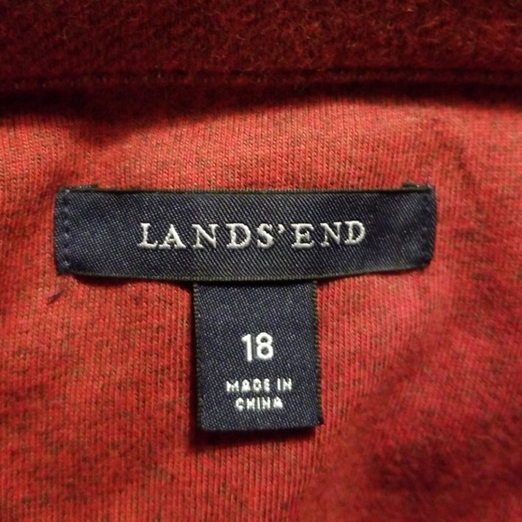 Lands End Maroon Knit HerringBone Jacket - Picture 4 of 5